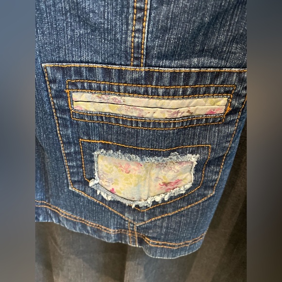 VSSP denim blazer jacket with floral details - Picture 4 of 9